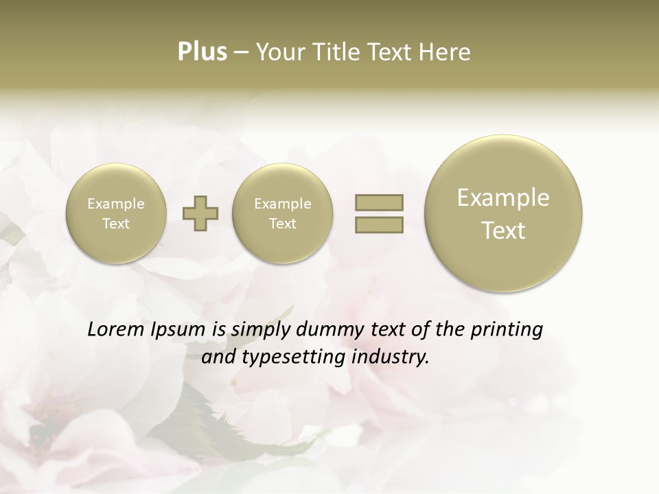 Copy Green Flowers PowerPoint Template