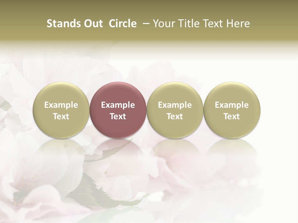 Copy Green Flowers PowerPoint Template