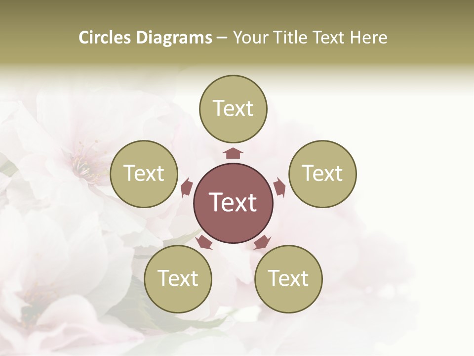 Copy Green Flowers PowerPoint Template