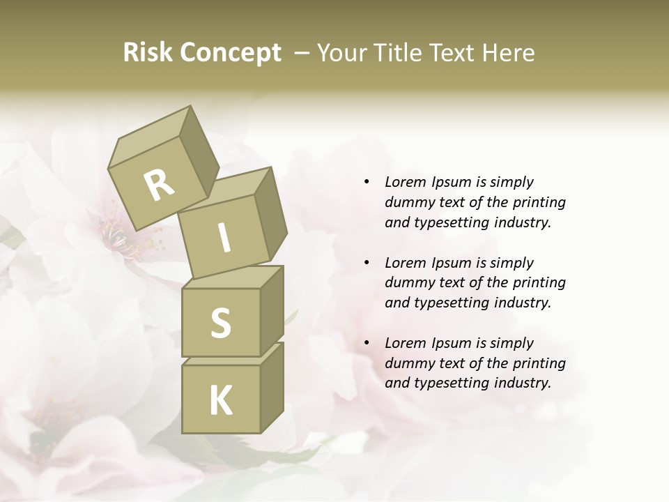 Copy Green Flowers PowerPoint Template