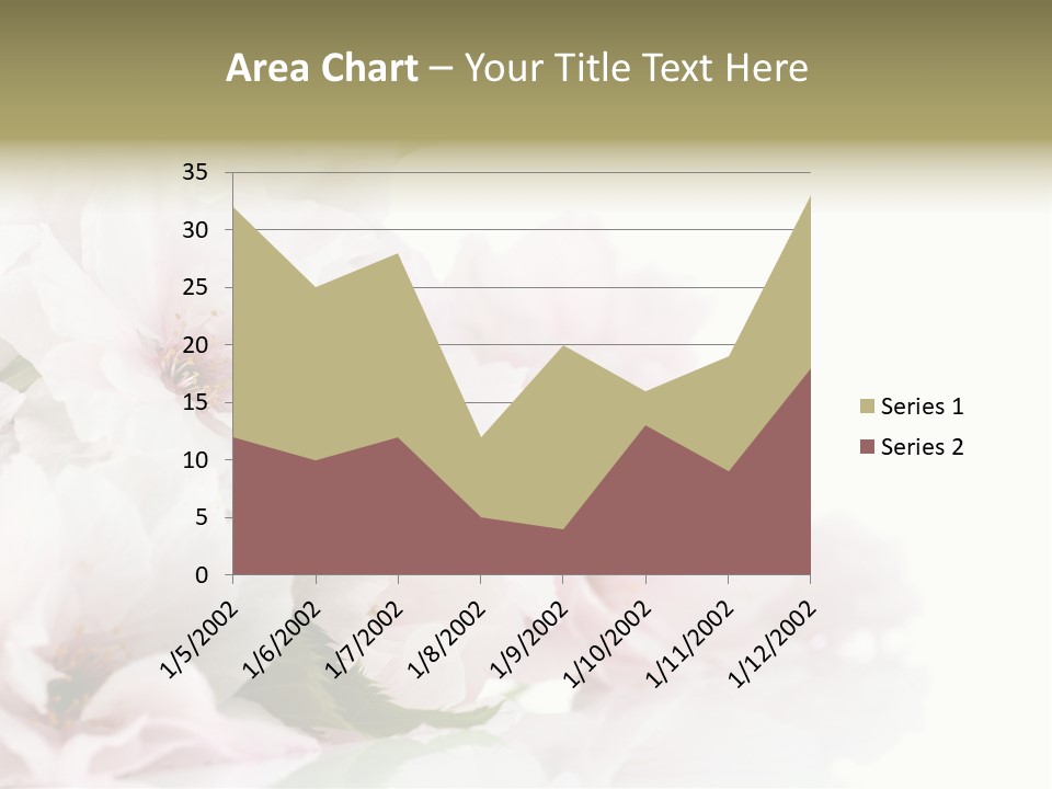 Copy Green Flowers PowerPoint Template
