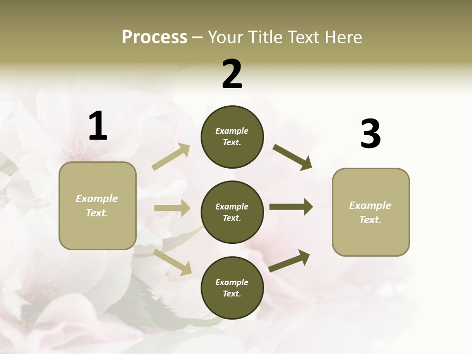 Copy Green Flowers PowerPoint Template