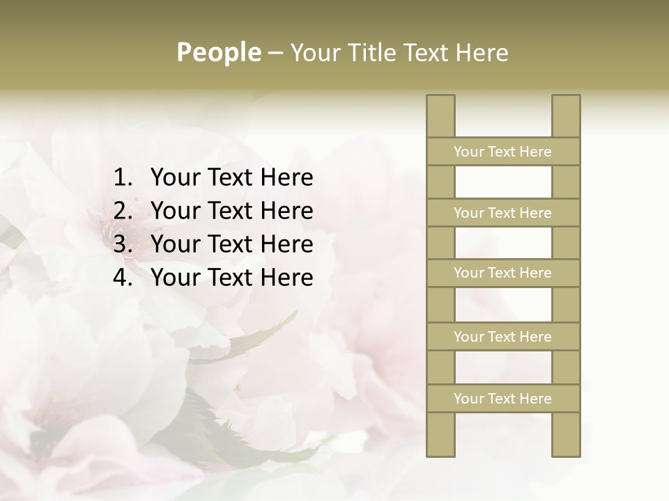Copy Green Flowers PowerPoint Template