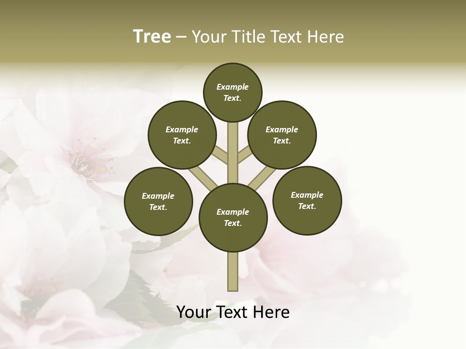 Copy Green Flowers PowerPoint Template