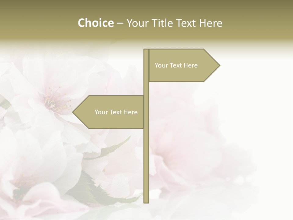 Copy Green Flowers PowerPoint Template