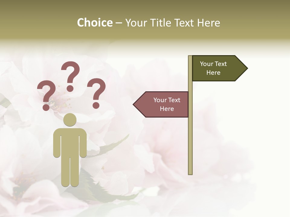 Copy Green Flowers PowerPoint Template