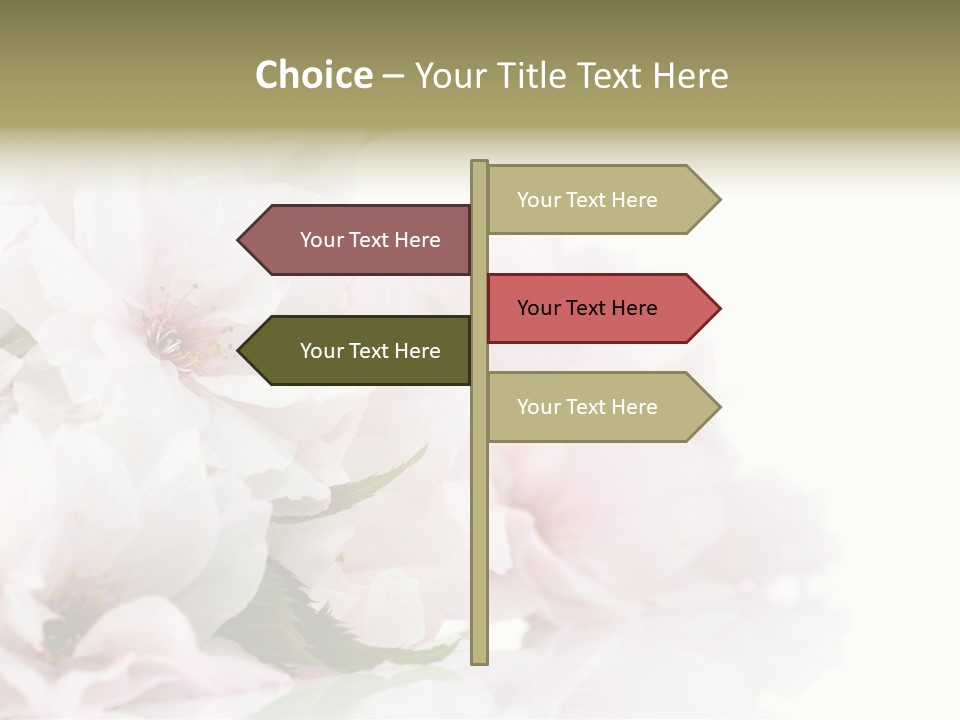 Copy Green Flowers PowerPoint Template