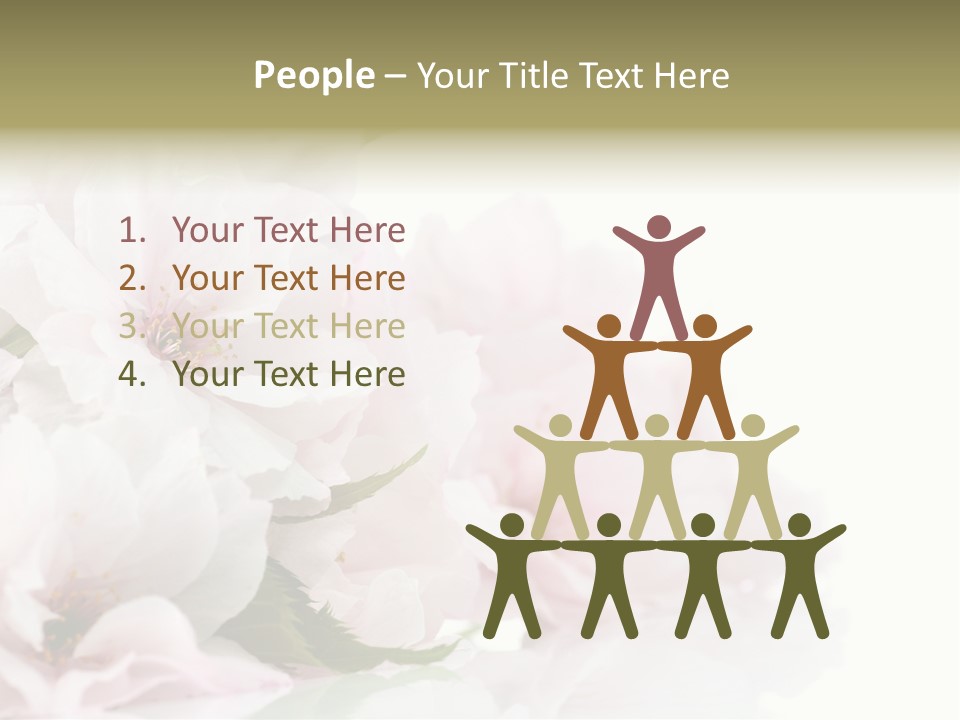 Copy Green Flowers PowerPoint Template