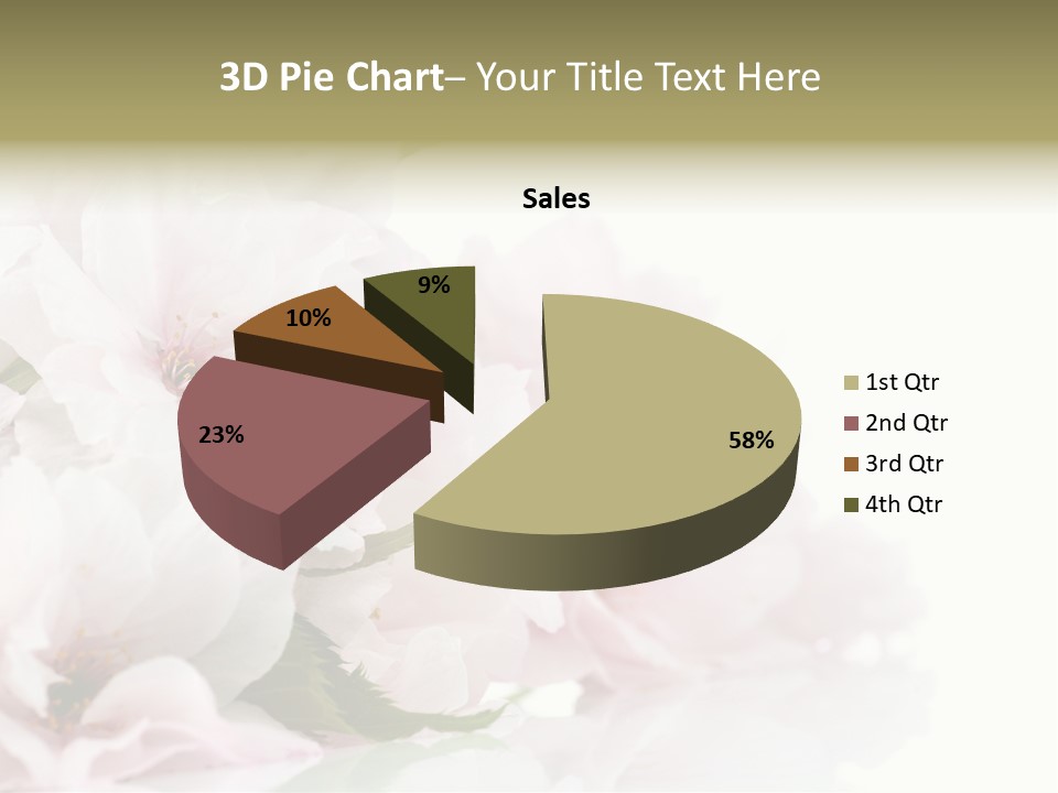 Copy Green Flowers PowerPoint Template