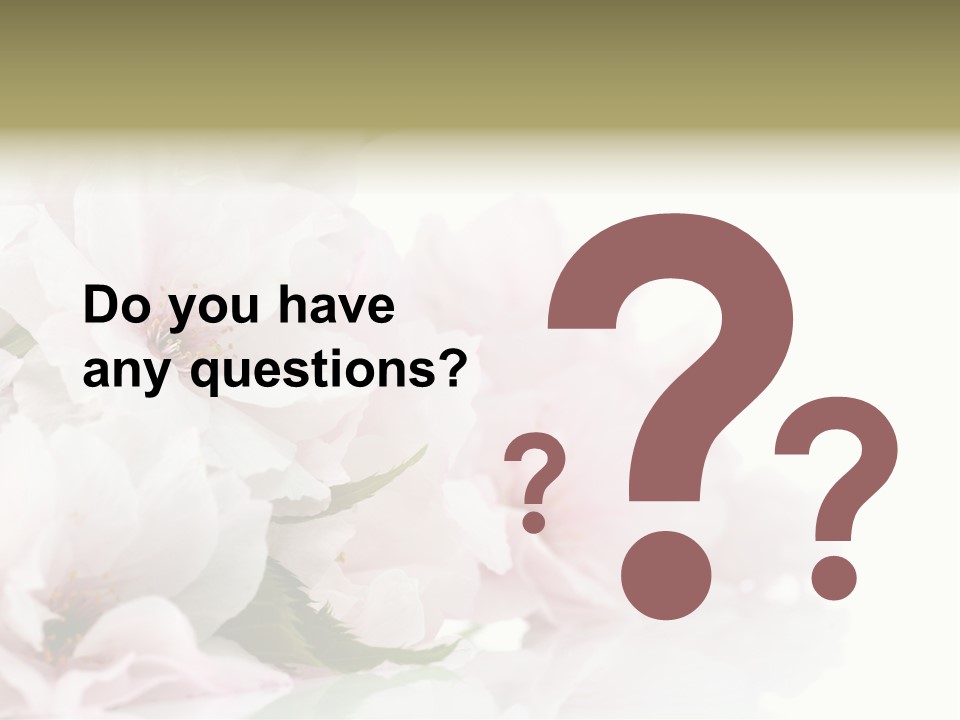 Copy Green Flowers PowerPoint Template