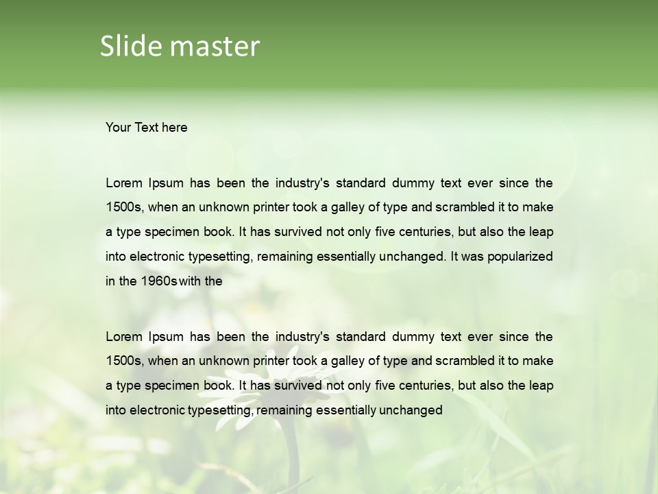 Leaf Daisy Season PowerPoint Template