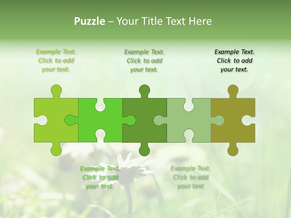 Leaf Daisy Season PowerPoint Template