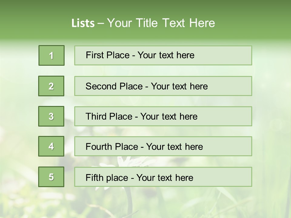 Leaf Daisy Season PowerPoint Template