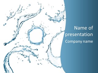 White Background Drop Purity PowerPoint Template