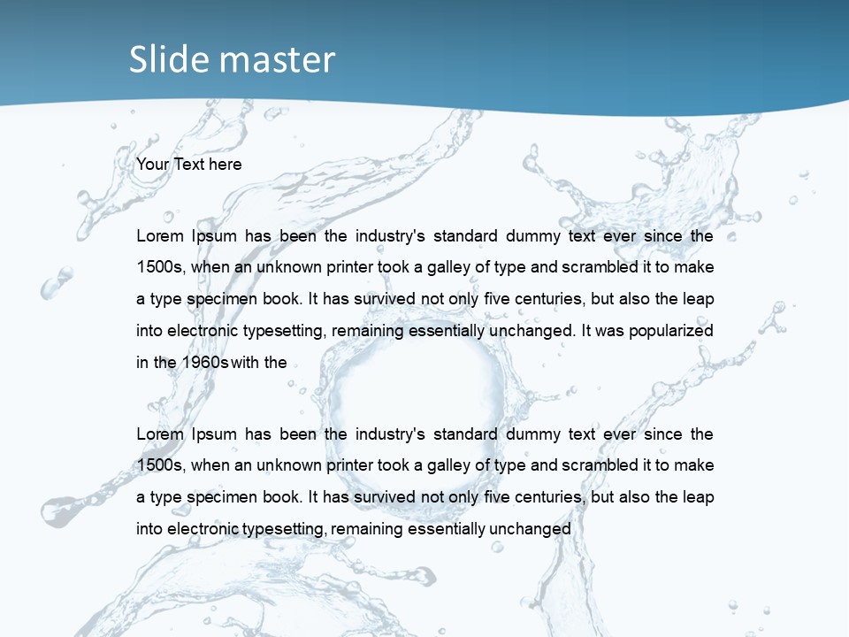 White Background Drop Purity PowerPoint Template