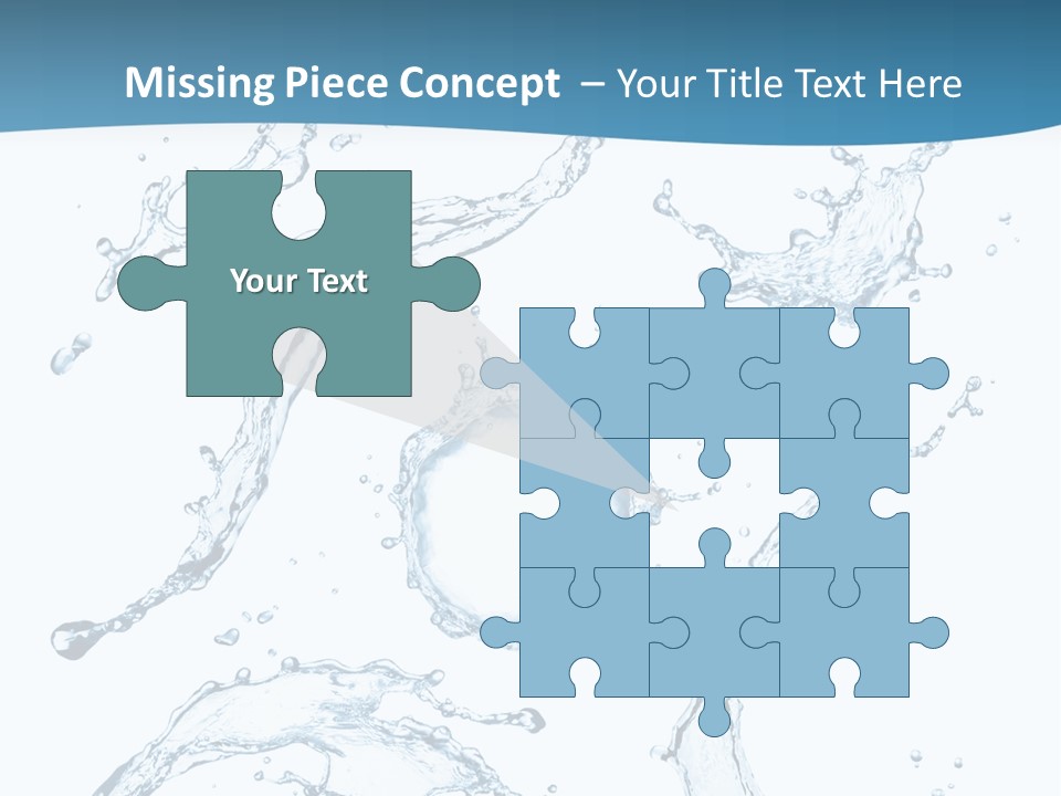 White Background Drop Purity PowerPoint Template