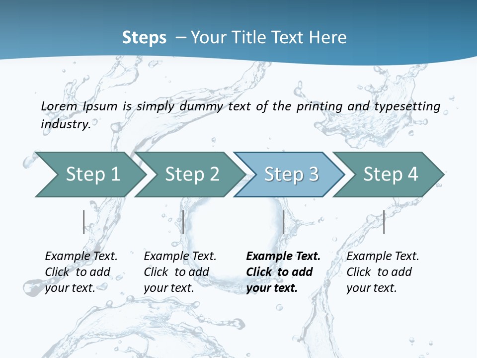 White Background Drop Purity PowerPoint Template