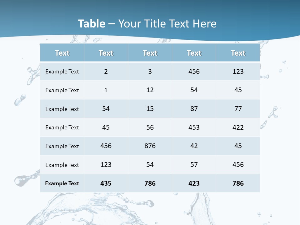 White Background Drop Purity PowerPoint Template