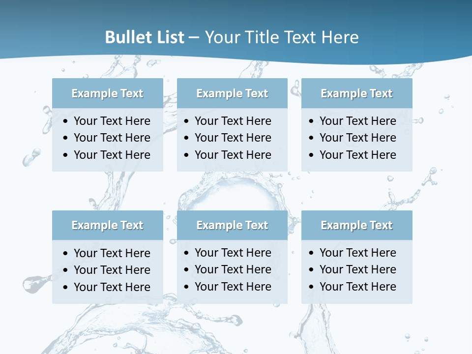 White Background Drop Purity PowerPoint Template