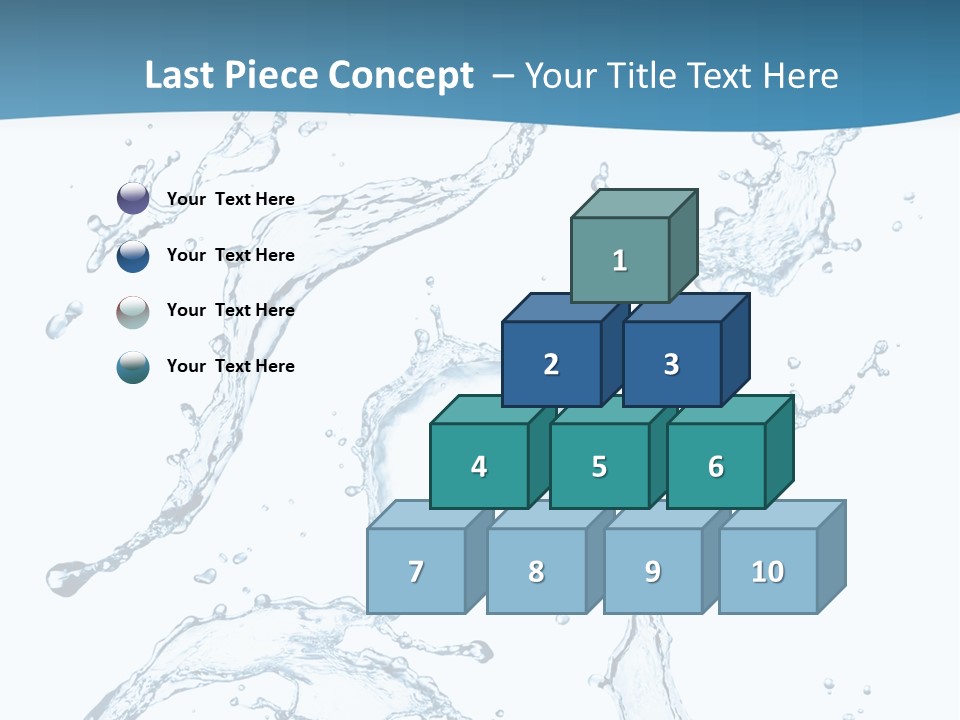 White Background Drop Purity PowerPoint Template