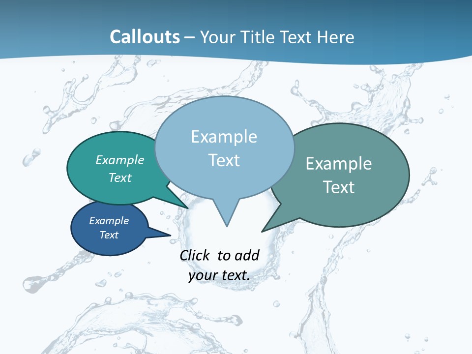 White Background Drop Purity PowerPoint Template