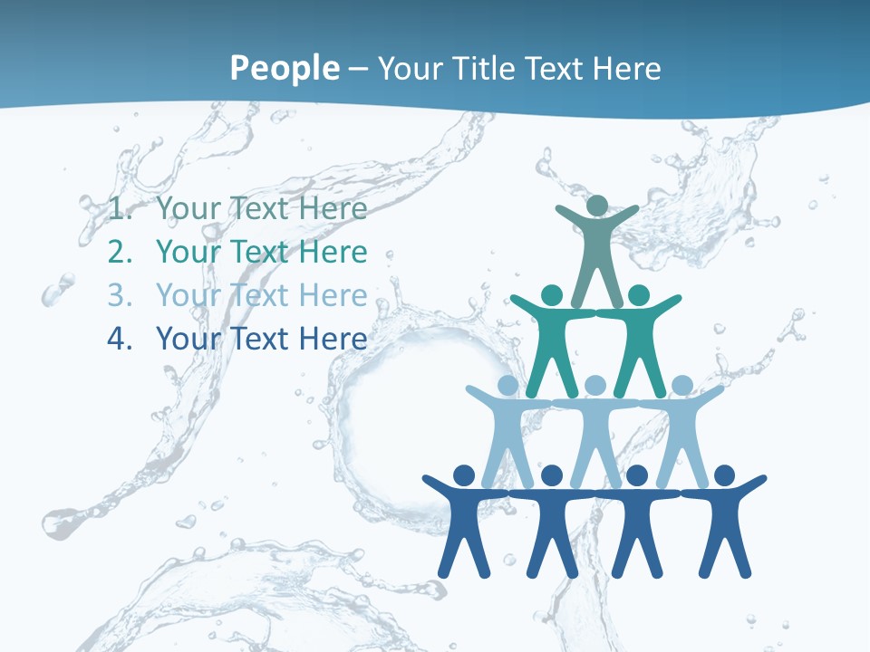 White Background Drop Purity PowerPoint Template