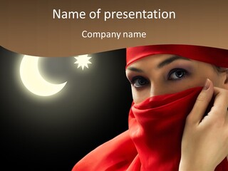 Moon Protection Eye PowerPoint Template