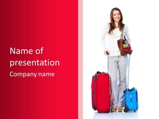 Woman Person Casual PowerPoint Template