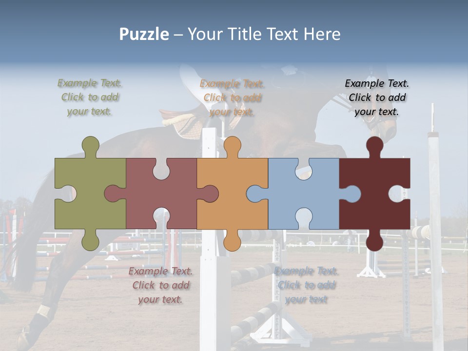 Rivalry Riders Horseback PowerPoint Template