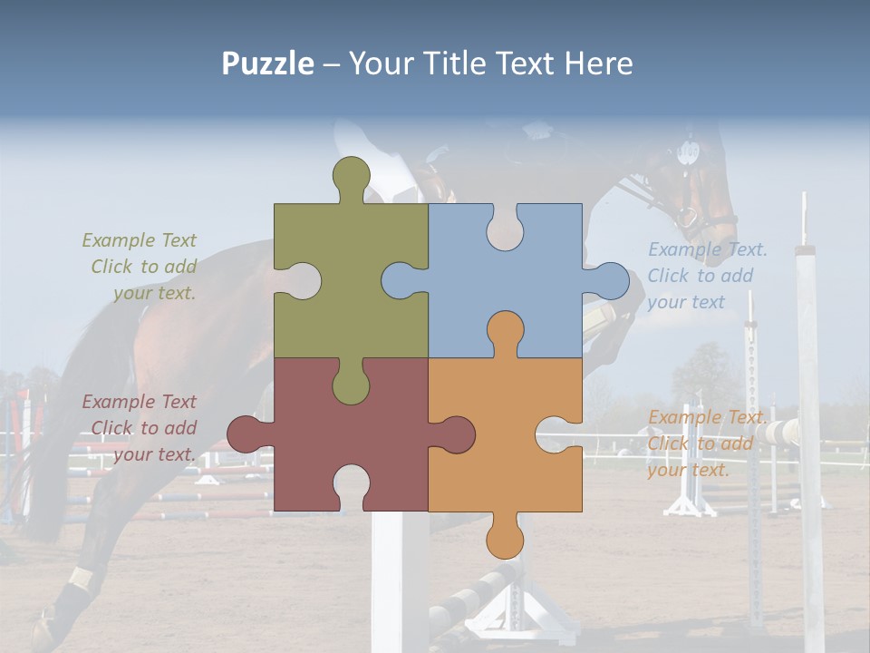Rivalry Riders Horseback PowerPoint Template