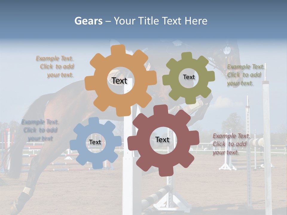 Rivalry Riders Horseback PowerPoint Template