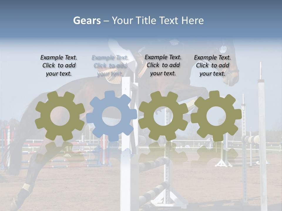 Rivalry Riders Horseback PowerPoint Template