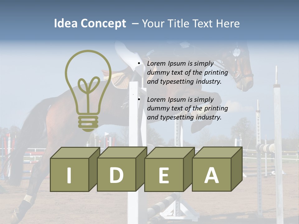 Rivalry Riders Horseback PowerPoint Template