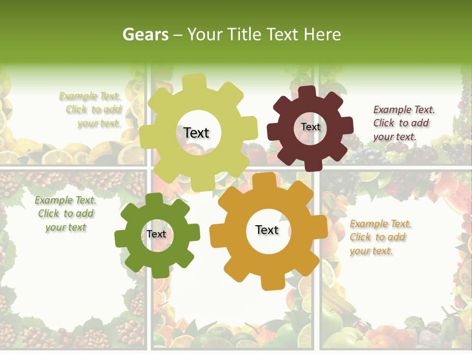 Group Nut Raspberry PowerPoint Template