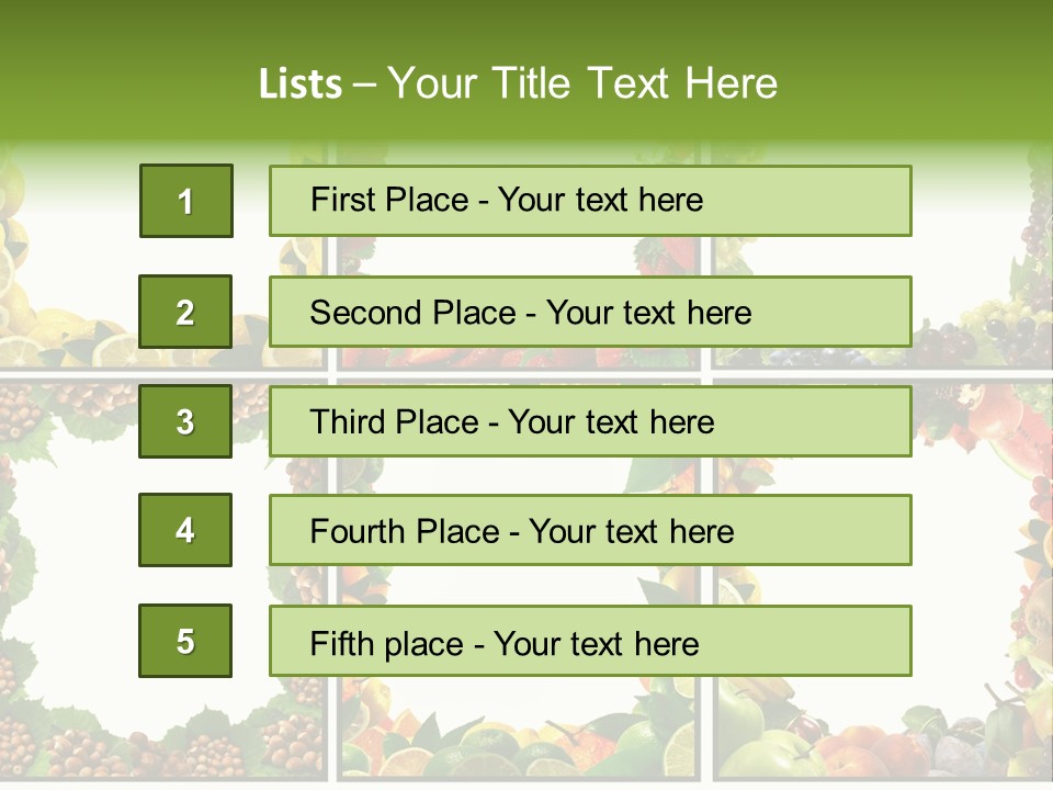 Group Nut Raspberry PowerPoint Template
