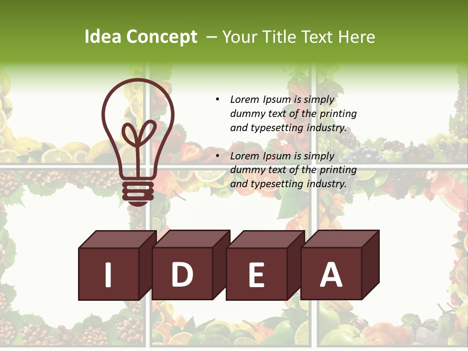 Group Nut Raspberry PowerPoint Template