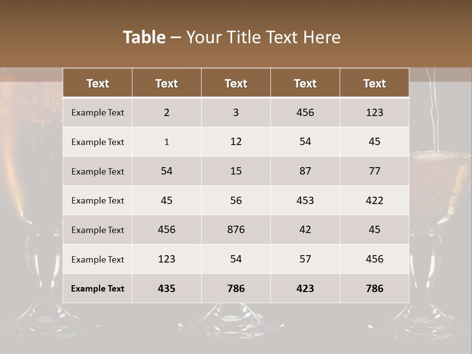 Drink Bar Foam PowerPoint Template