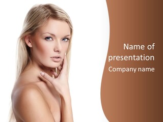 Skin Girl Brunette PowerPoint Template