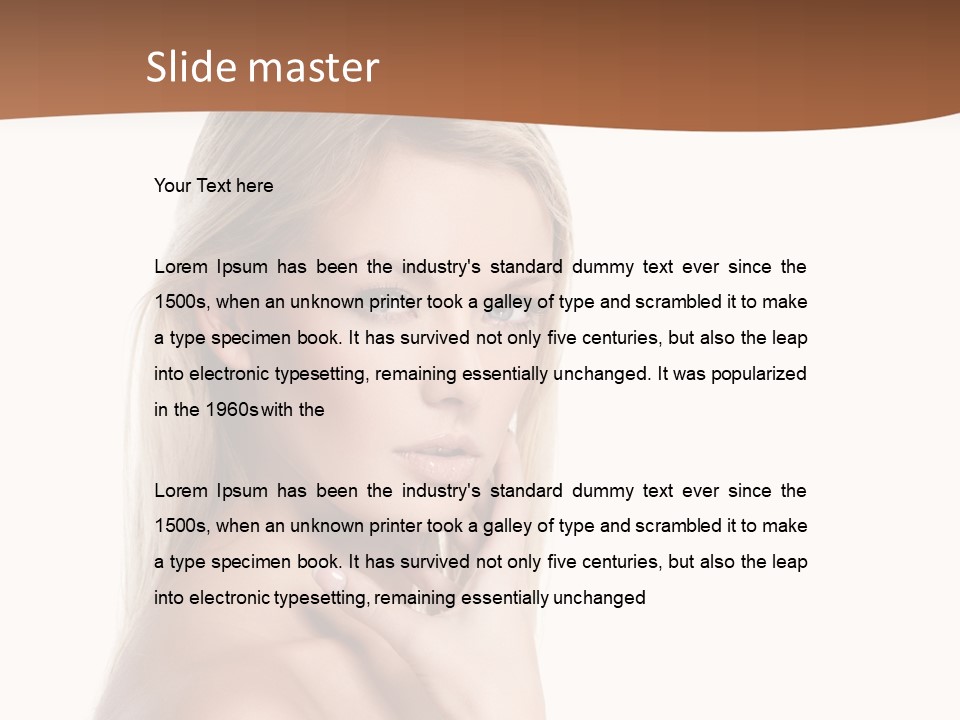 Skin Girl Brunette PowerPoint Template