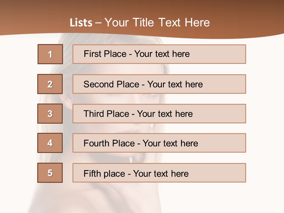 Skin Girl Brunette PowerPoint Template