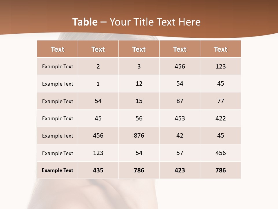 Skin Girl Brunette PowerPoint Template