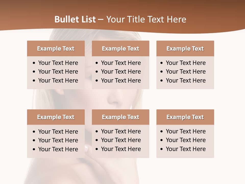 Skin Girl Brunette PowerPoint Template