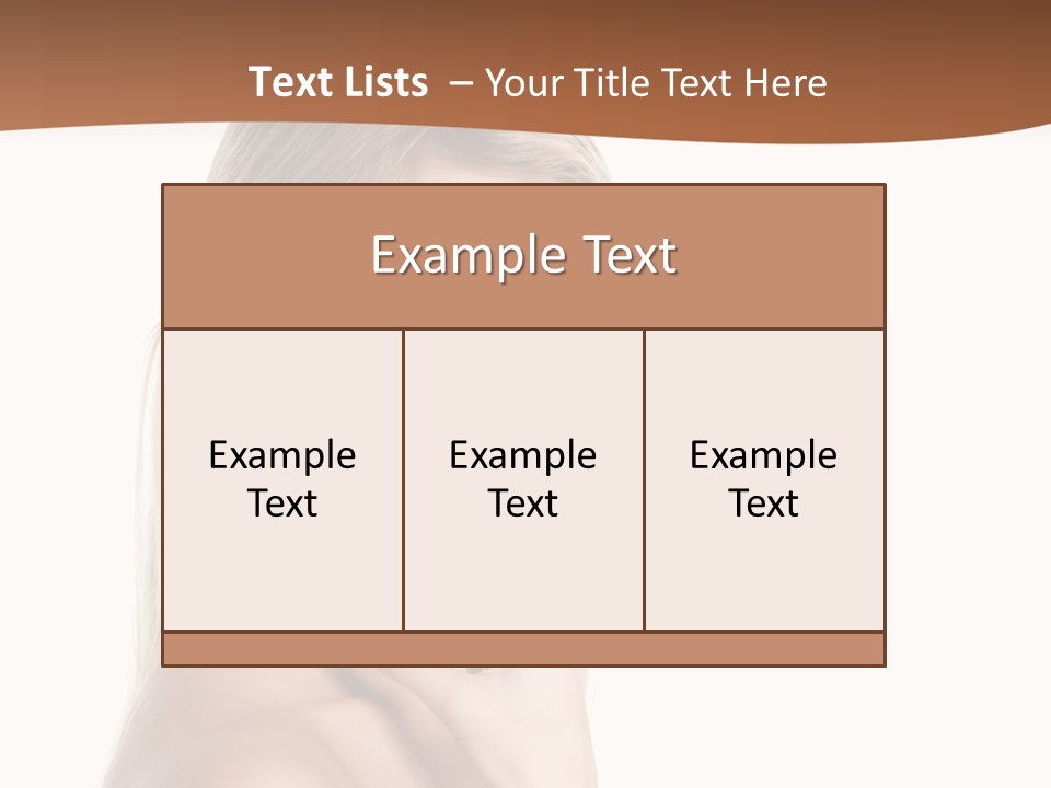 Skin Girl Brunette PowerPoint Template