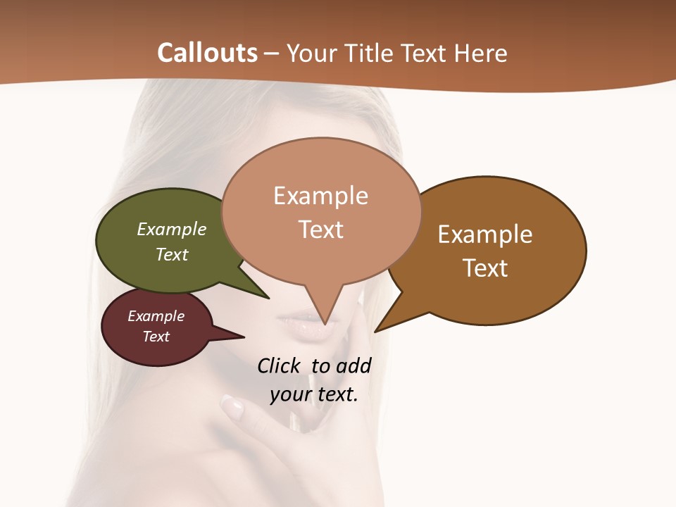 Skin Girl Brunette PowerPoint Template