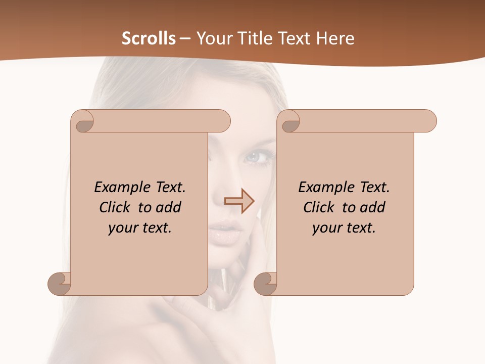 Skin Girl Brunette PowerPoint Template