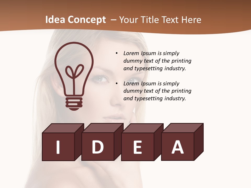 Skin Girl Brunette PowerPoint Template