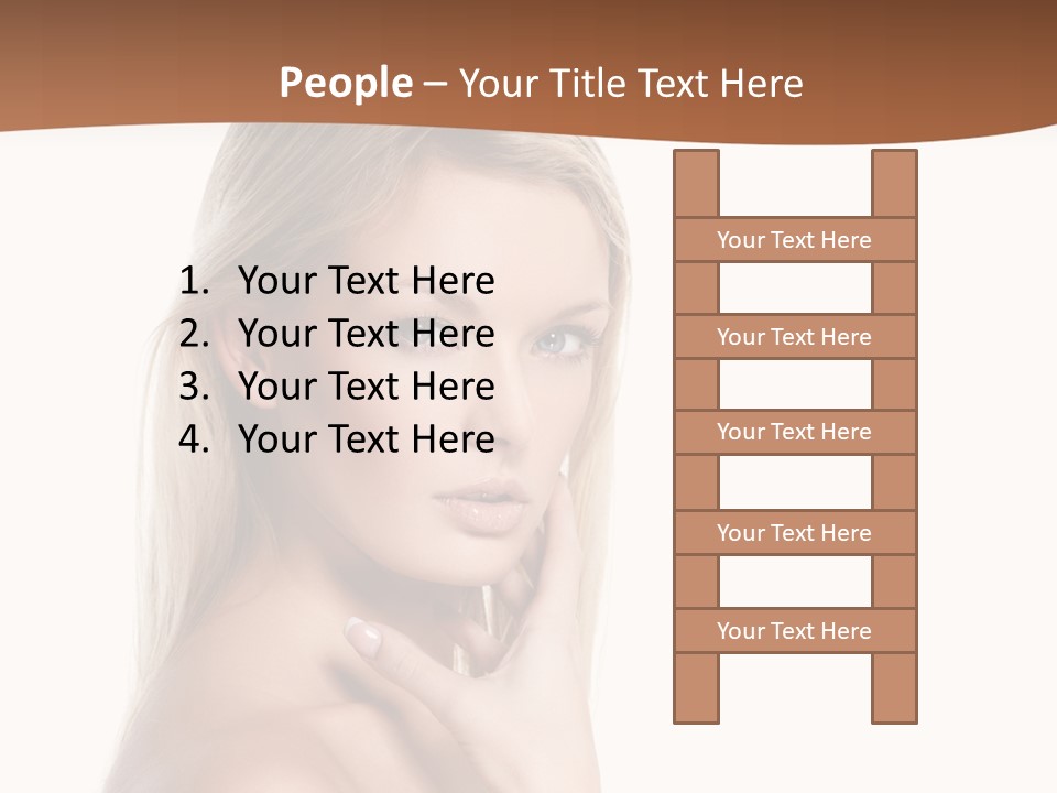 Skin Girl Brunette PowerPoint Template