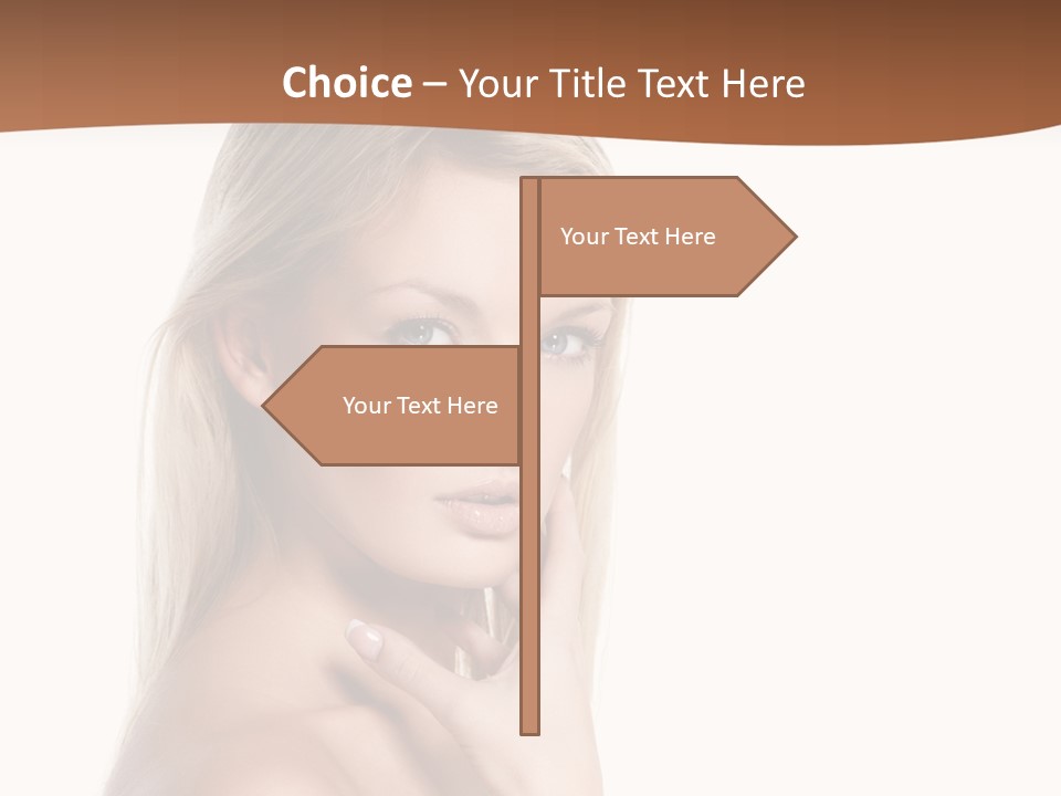 Skin Girl Brunette PowerPoint Template