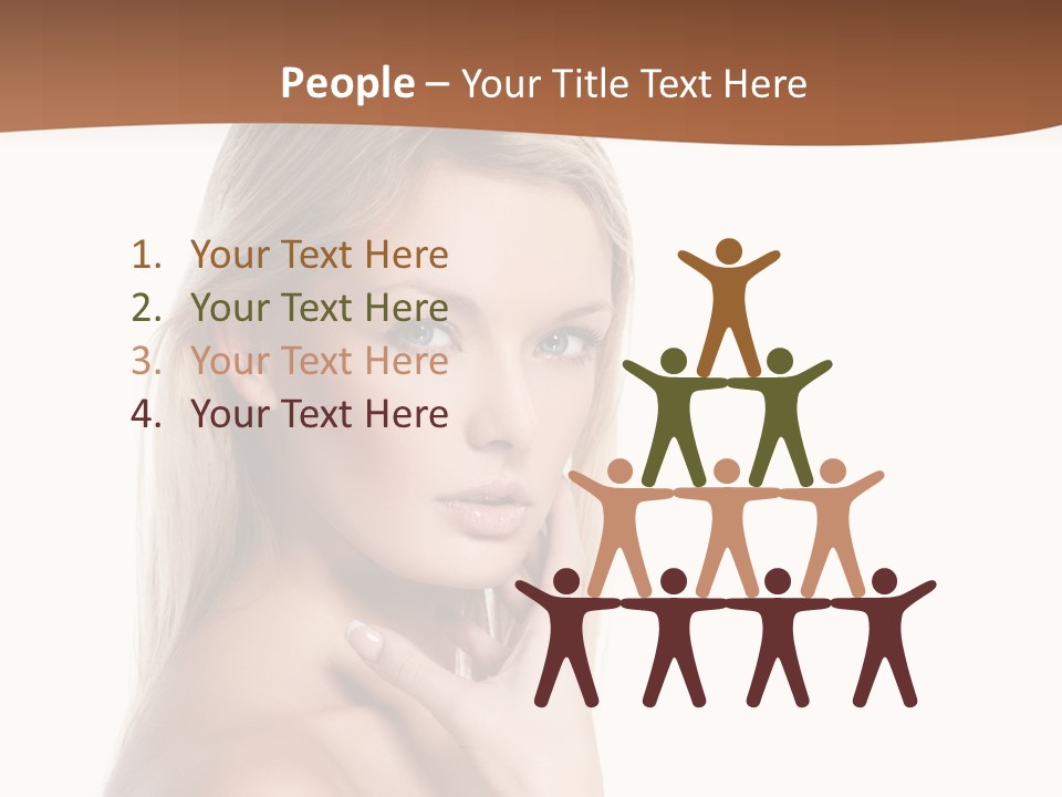 Skin Girl Brunette PowerPoint Template