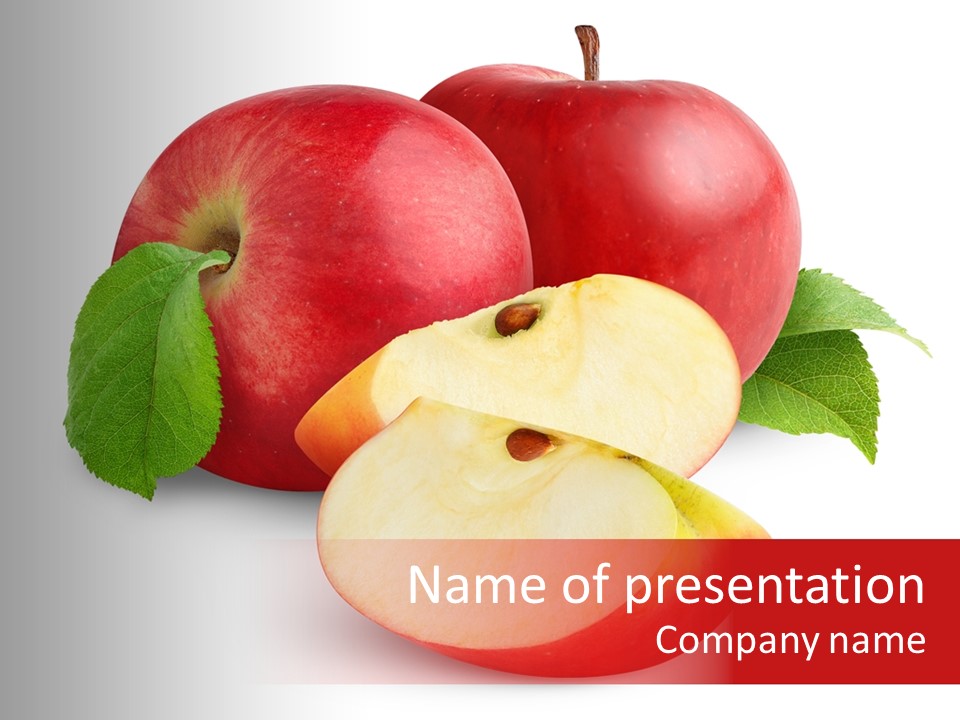 Fruit Isolated Group PowerPoint Template